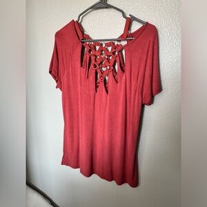 Red by BKE Neckline shirt